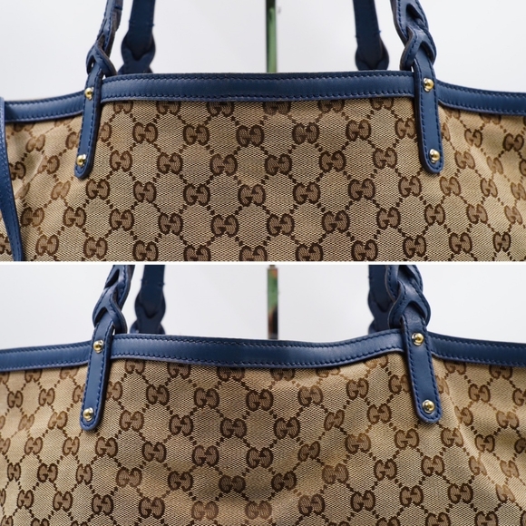 AZ26❤️ Gucci GG Monogram Canvas Craft Tote Bag - Picture 4 of 14